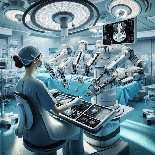 Un robot chirurgical en action